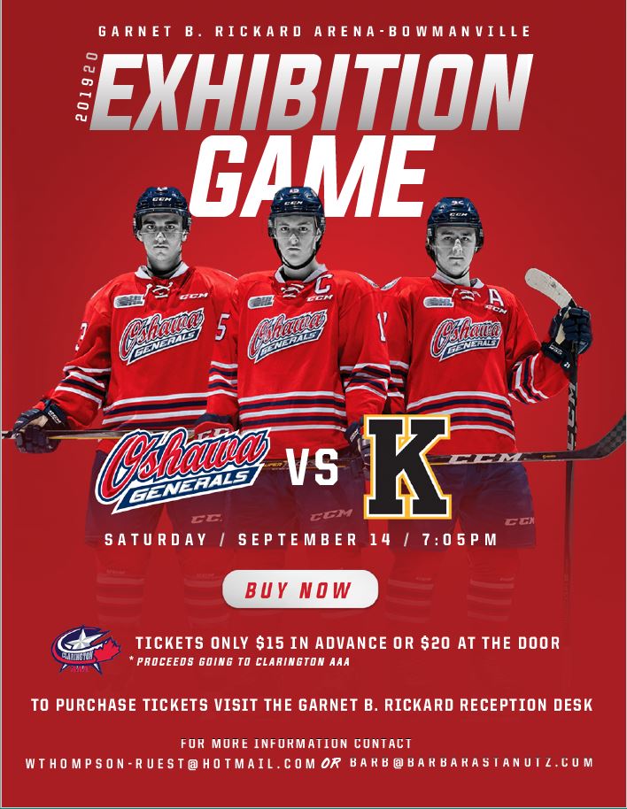 News > CZHA To Host OHL Exhibition Game Between Oshawa Generals and